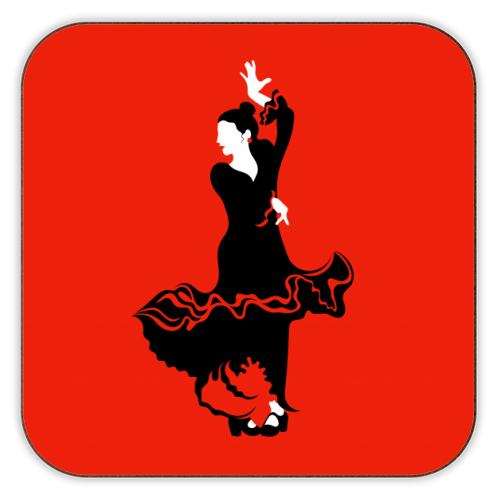 Flamenco Dancer - personalised beer coaster by Adam Regester