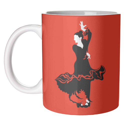 Flamenco Dancer - unique mug by Adam Regester