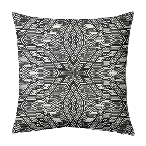 Geometric Snowflake - designed cushion by Kaleiope Studio