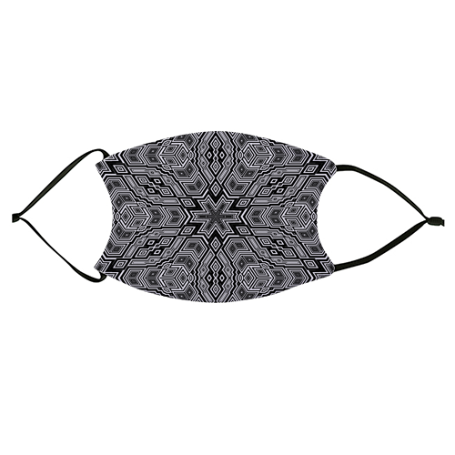 Geometric Snowflake - face cover mask by Kaleiope Studio