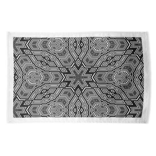 Geometric Snowflake - funny tea towel by Kaleiope Studio