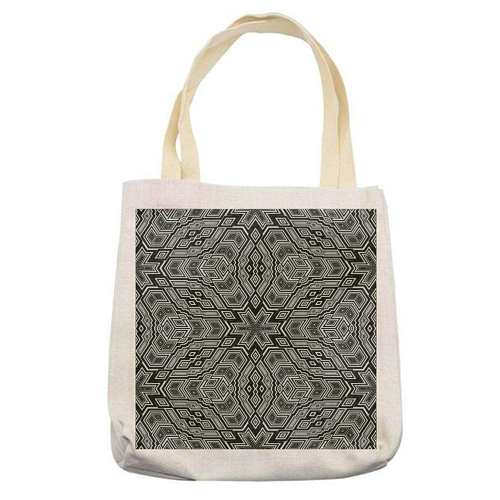 Geometric Snowflake - printed tote bag by Kaleiope Studio