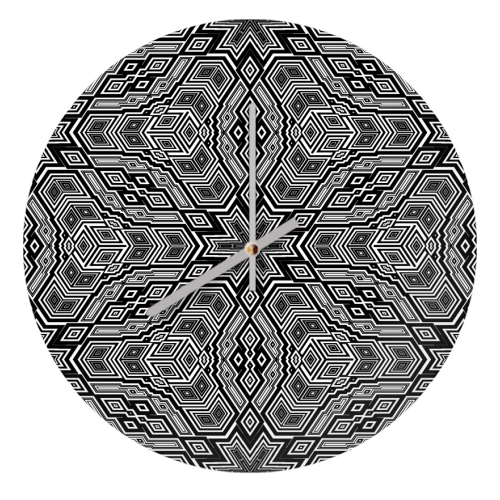 Geometric Snowflake - quirky wall clock by Kaleiope Studio