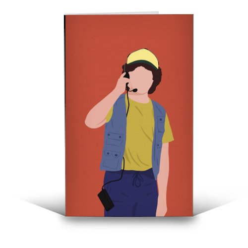 Stranger Things Dustin - funny greeting card by Cheryl Boland