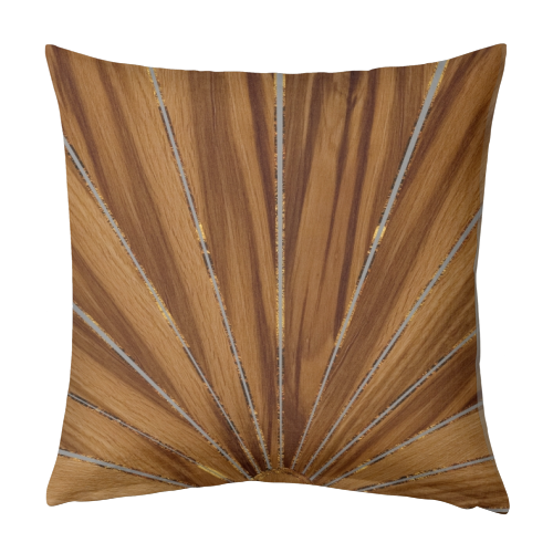Wood Sun Retro Glam #1 #wall #art - designed cushion by Anita Bella Jantz