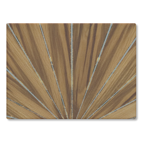 Wood Sun Retro Glam #1 #wall #art - glass chopping board by Anita Bella Jantz