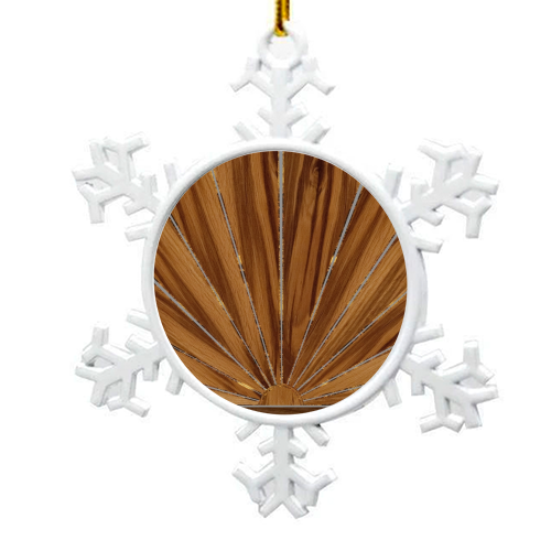 Wood Sun Retro Glam #1 #wall #art - snowflake decoration by Anita Bella Jantz