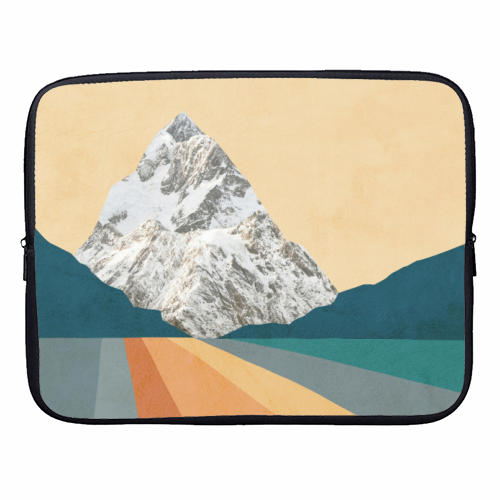 Rainbow me to the Mountains Art Print - designer laptop sleeve by Dominique Vari