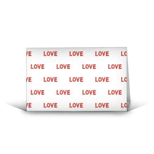 Flower Decorated Love Text Design - funny greeting card by Daniel Ferreira Leites