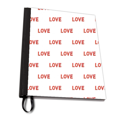 Flower Decorated Love Text Design - personalised A4, A5, A6 notebook by Daniel Ferreira Leites