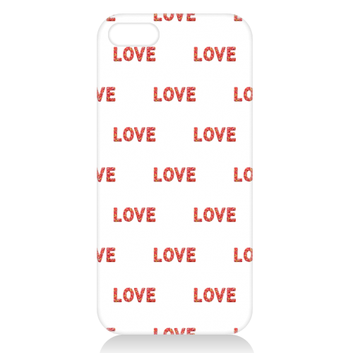 Flower Decorated Love Text Design - unique phone case by Daniel Ferreira Leites