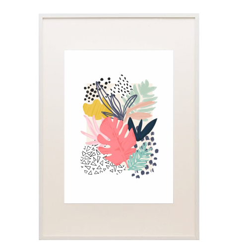 Tropical Collage Pattern - framed poster print by Dizzywonders