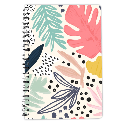 Tropical Collage Pattern - personalised A4, A5, A6 notebook by Dizzywonders