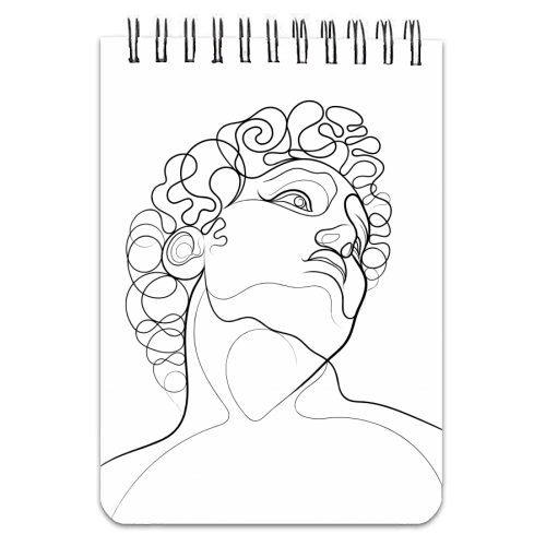 A Line Portrait Of David - personalised A4, A5, A6 notebook by Adam Regester