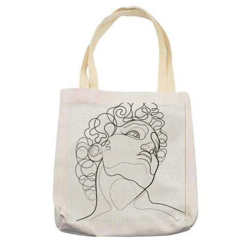 A Line Portrait Of David - printed tote bag by Adam Regester