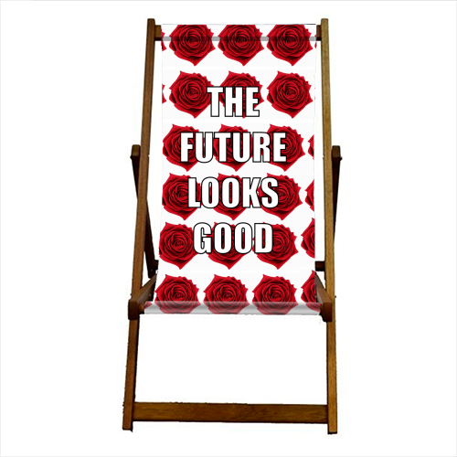The Future Looks Good - canvas deck chair by Adam Regester
