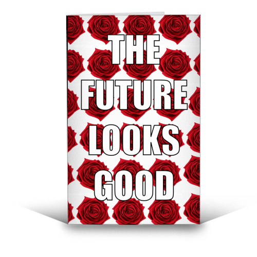 The Future Looks Good - funny greeting card by Adam Regester