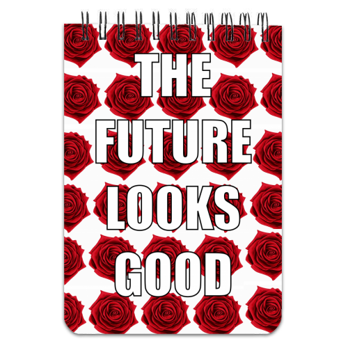 The Future Looks Good - personalised A4, A5, A6 notebook by Adam Regester