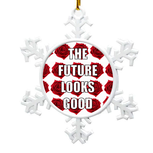 The Future Looks Good - snowflake decoration by Adam Regester