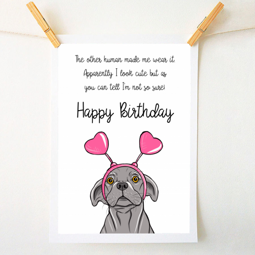 Puppy Happy Birthday - A1 - A4 art print by Adam Regester