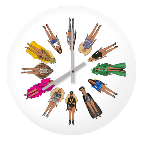 Beyonce - quirky wall clock by Notsniw Art
