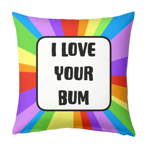 I Love Your Bum - designed cushion by Adam Regester