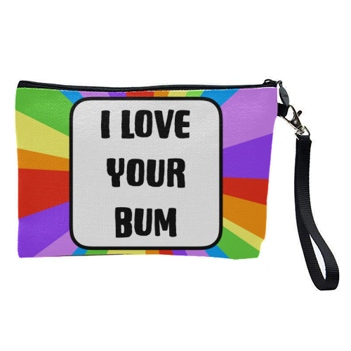 I Love Your Bum - pretty makeup bag by Adam Regester