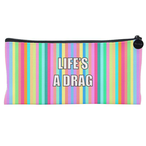 Life's A Drag - flat pencil case by Adam Regester