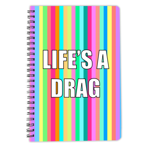 Life's A Drag - personalised A4, A5, A6 notebook by Adam Regester