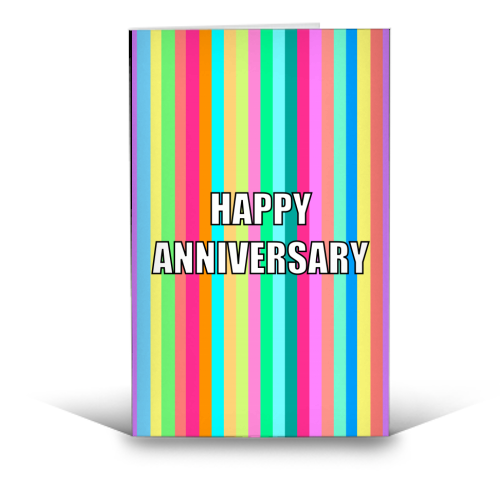 Happy Anniversary Candy Stripes - funny greeting card by Adam Regester