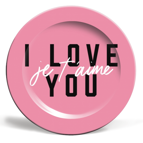 I Love You - ceramic dinner plate by The Native State