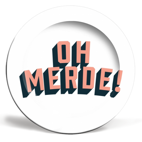 Oh Merde! - ceramic dinner plate by The Native State