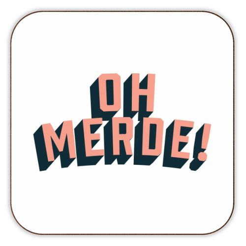 Oh Merde! - personalised beer coaster by The Native State
