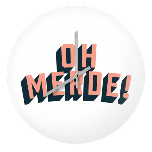 Oh Merde! - quirky wall clock by The Native State