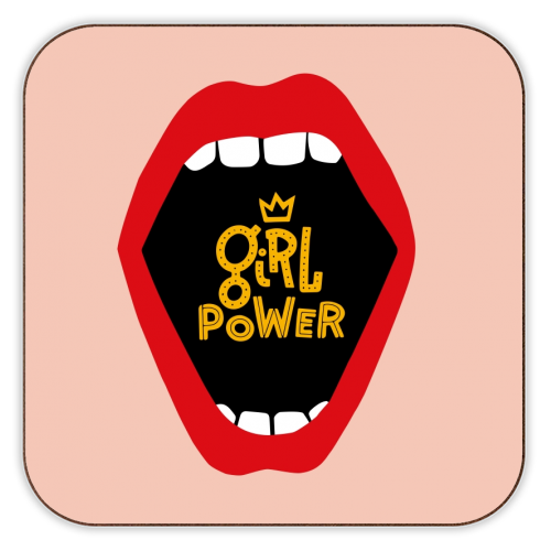 girl power - personalised beer coaster by muse inquietanti