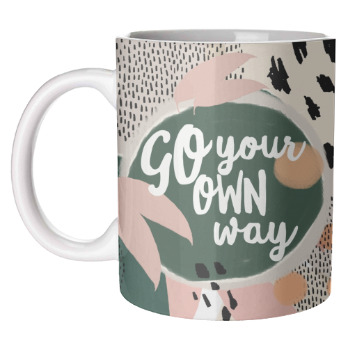 Go Your Own Way - unique mug by Giddy Kipper