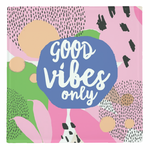 Good Vibes Only - personalised beer coaster by Giddy Kipper