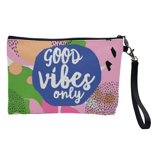 Good Vibes Only - pretty makeup bag by Giddy Kipper