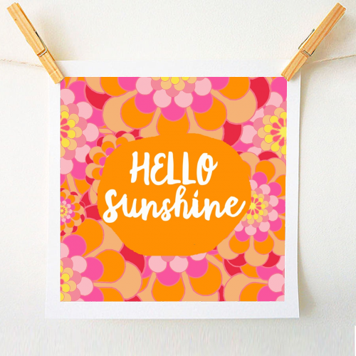 Hello Sunshine - A1 - A4 art print by Giddy Kipper