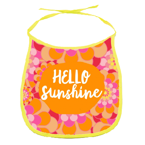 Hello Sunshine - funny baby bib by Giddy Kipper