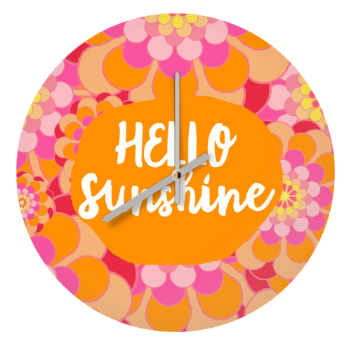 Hello Sunshine - quirky wall clock by Giddy Kipper