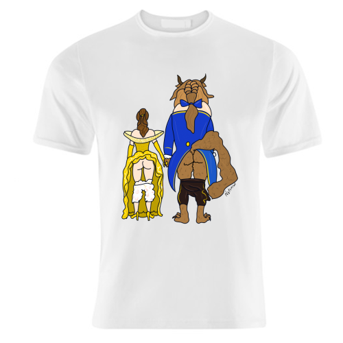 Beauty and the Beast Butts - unique t shirt by Notsniw Art