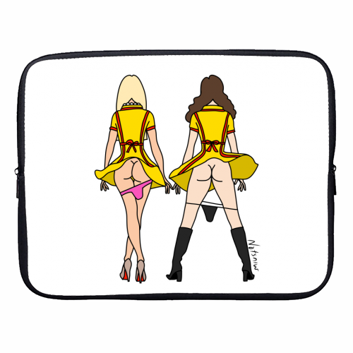 2 Broke Girls Butts - designer laptop sleeve by Notsniw Art