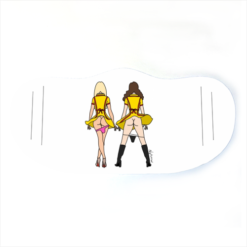 2 Broke Girls Butts - face cover mask by Notsniw Art