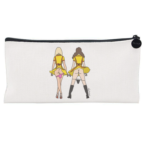 2 Broke Girls Butts - flat pencil case by Notsniw Art