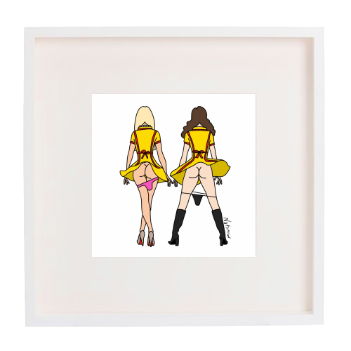 2 Broke Girls Butts - framed poster print by Notsniw Art