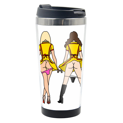 2 Broke Girls Butts - photo water bottle by Notsniw Art