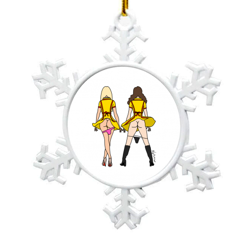 2 Broke Girls Butts - snowflake decoration by Notsniw Art