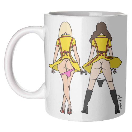 2 Broke Girls Butts - unique mug by Notsniw Art