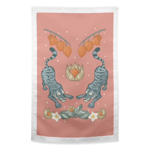 Tiger Tiger is Pink and Blue - funny tea towel by Ink and Tot